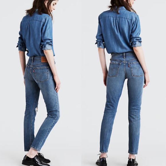 Levi’s Jeans Skinny Distress 501 Woman 26 New - Picture 4 of 8